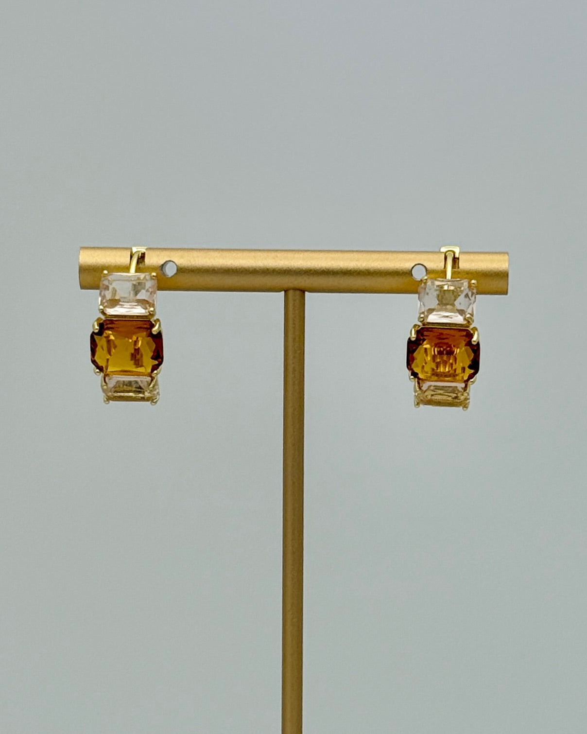 Zenzii Topaz Crystal Hoop Earrings