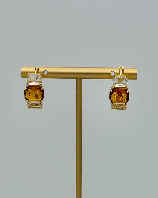 Zenzii Topaz Crystal Hoop Earrings