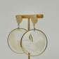 Shell and Disc Circle Earrings