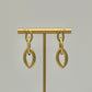 Marquise Chain Drop Earrings - Gold