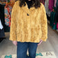 Ivy Jane Swing Faux Fur Jacket - Gold