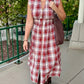 Clara Midi Dress - Brick