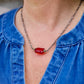 Short Ruby Crystal Necklace