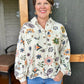 ECRU FLORAL PULLOVER