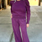 Another Love Vivian Puff Sleeve Top - Plum