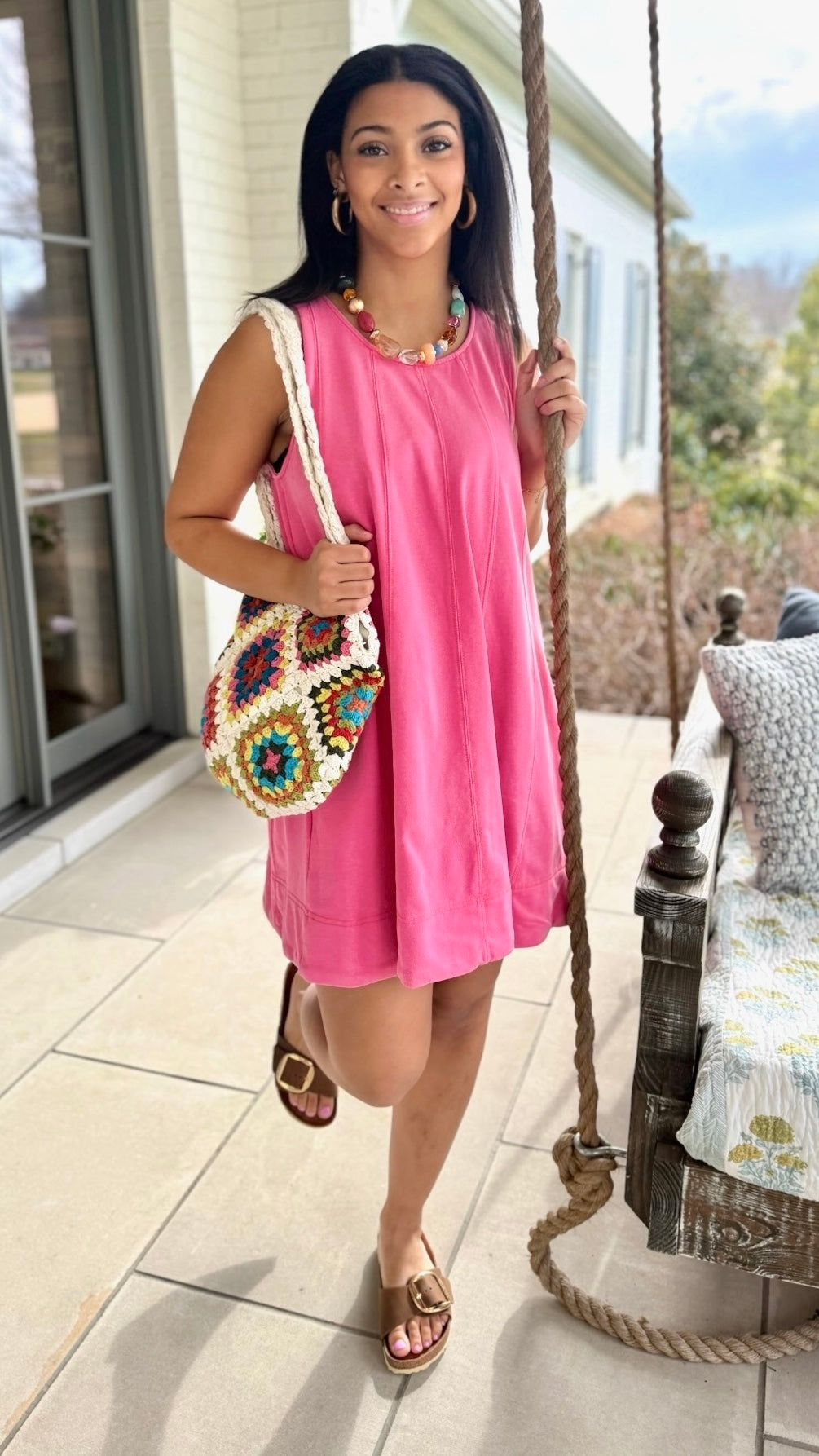 Kameron Sleeveless Dress - Pink