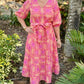 Ivy Jane Midi Tiered Dress -  Fuchsia