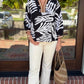 Megan Palm Tree Top - Black