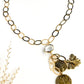 Long Gold Chain Link Charm Necklace