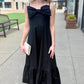 Millie Bow Midi Dress - Black