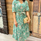 Uncle Frank Midi Tiered Dress - Green