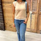 Elise Double Layered Knit Top - Taupe