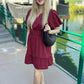 Perfect Puff Sleeve Dress - Burgundy
