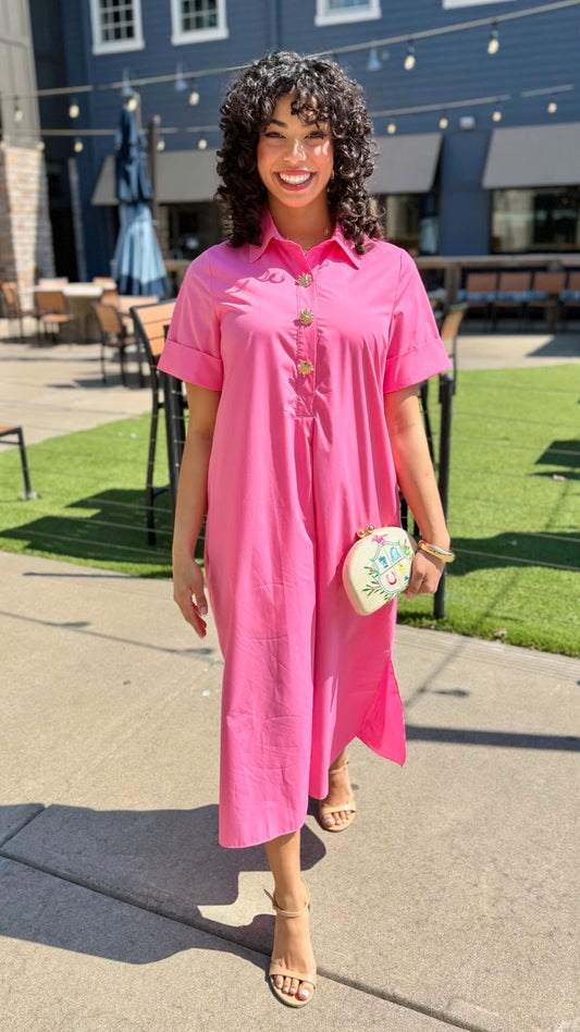 Makenna Midi Dress - Pink