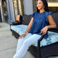 Ivy Jane Tucked Denim Top - Indigo