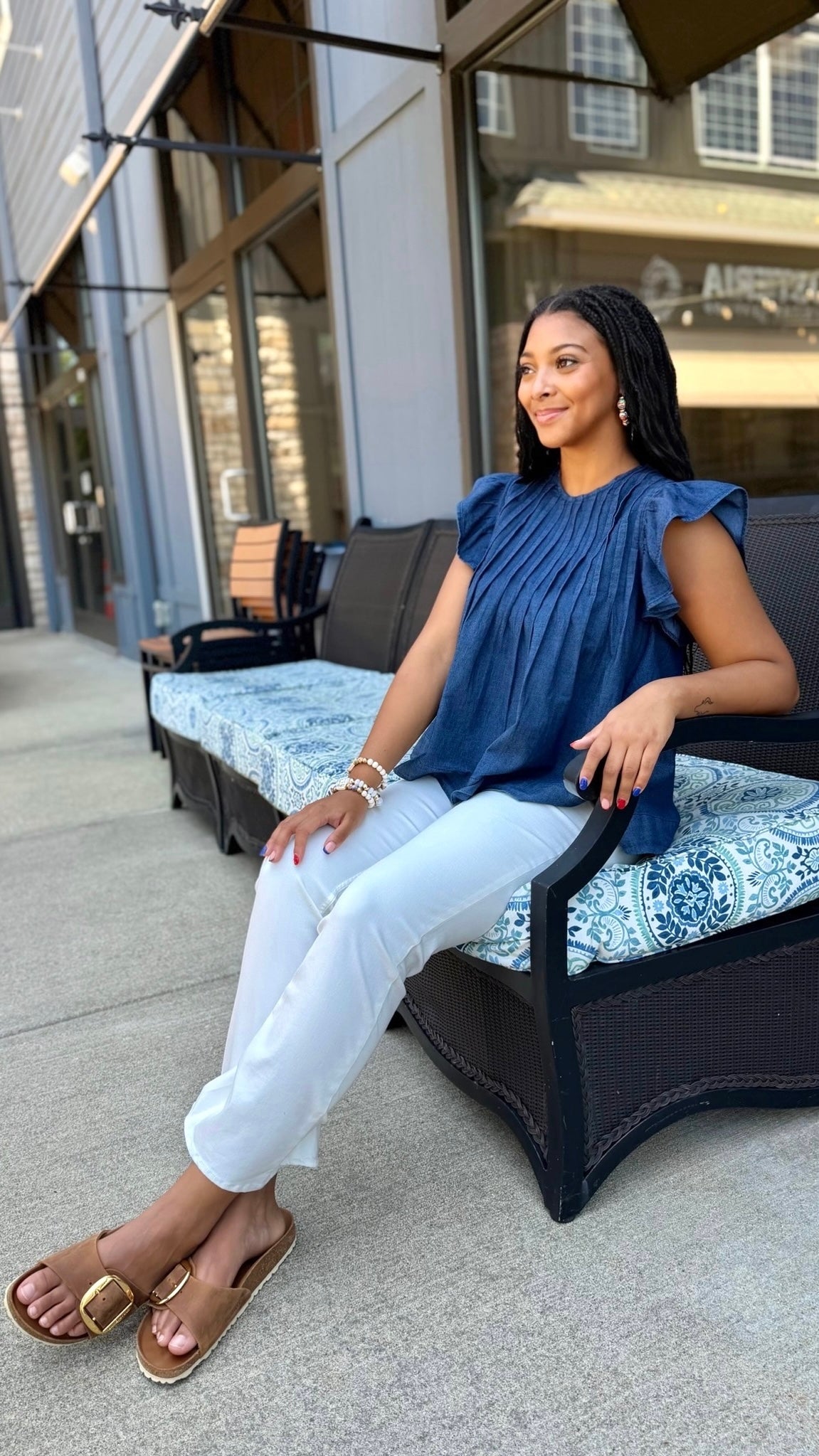 Ivy Jane Tucked Denim Top - Indigo