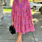 Ivy Jane Pink Silky Tile Tiered Dress