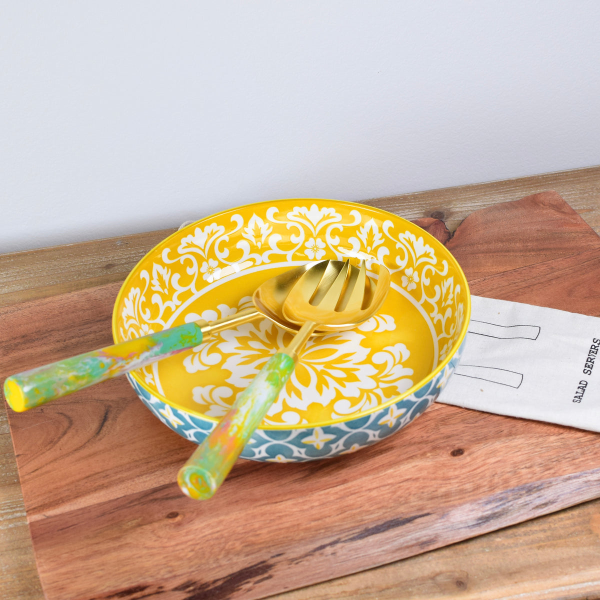 Salad Servers With Resin Handles