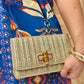 Lilly Gold Straw Clutch