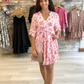 Angie Ruffle Dress - Pink
