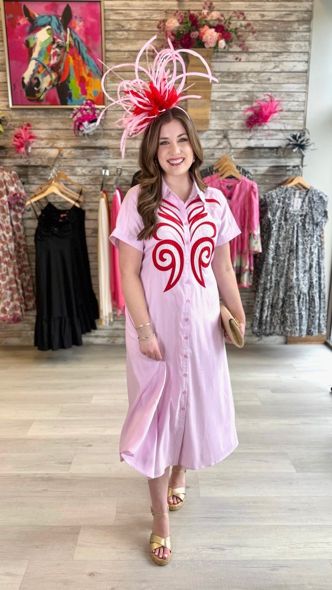 Rory Shirt Dress - Pink