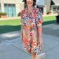 Jude Connally Emerson Stained Glass Dress - Coral