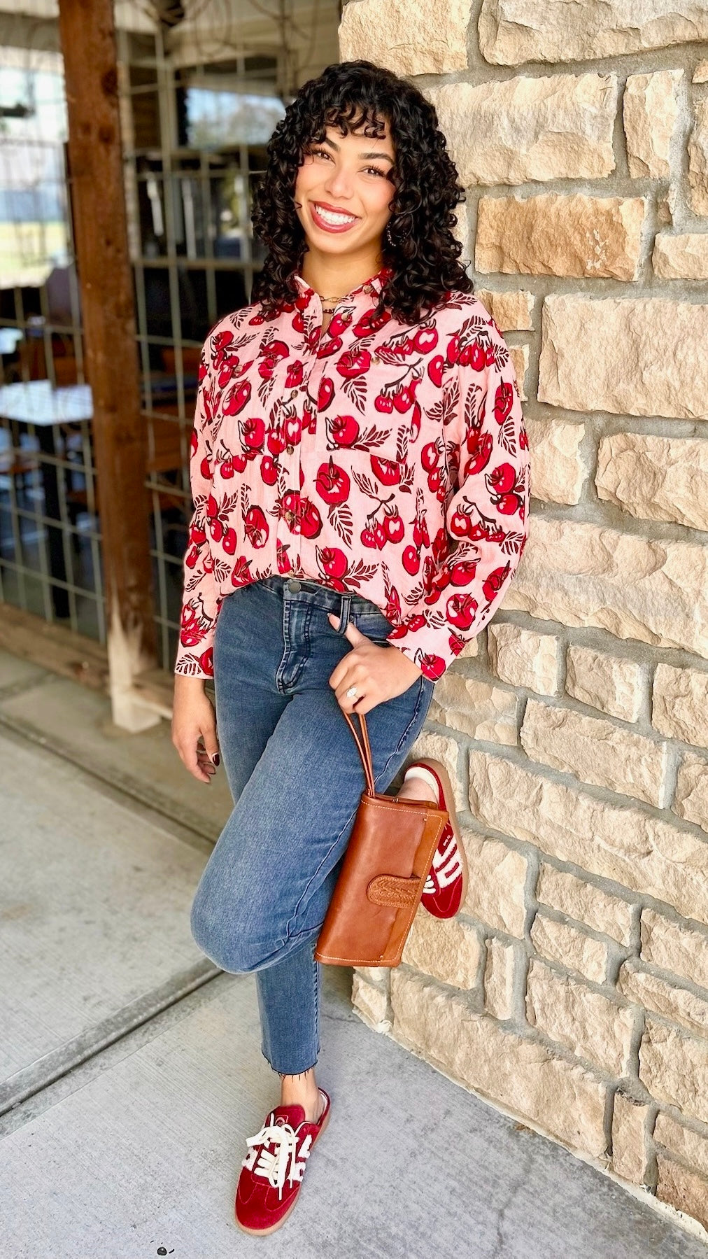 Ivy Jane Tomato Print Camp Shirt