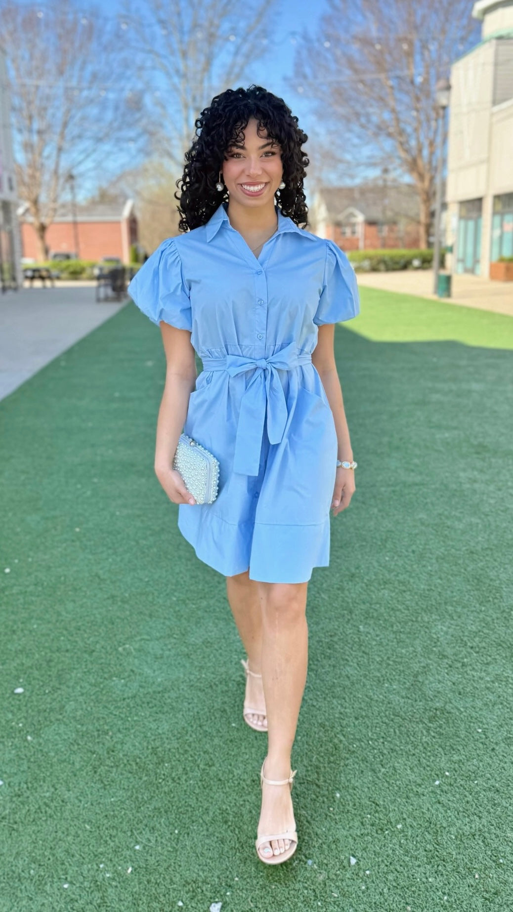 Sofia Nelda Dress - Baby Blue