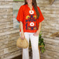 Lisa Floral Embroidered Top - Red