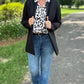 White Animal Print Blouse