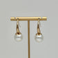 Gold & Pearl Dangle Earrings