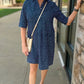 Just Darviny Hopscotch Blue Gingham Charlotte Dress