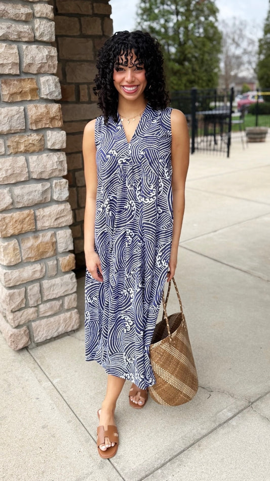 Casper Midi Dress - Ocean