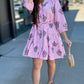 Gabby Garden Dress - Pink Stripes & Florals