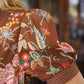 Charlotte Floral Dress - Brown