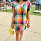 Uncle Frank Checked Shift Dress - Multi