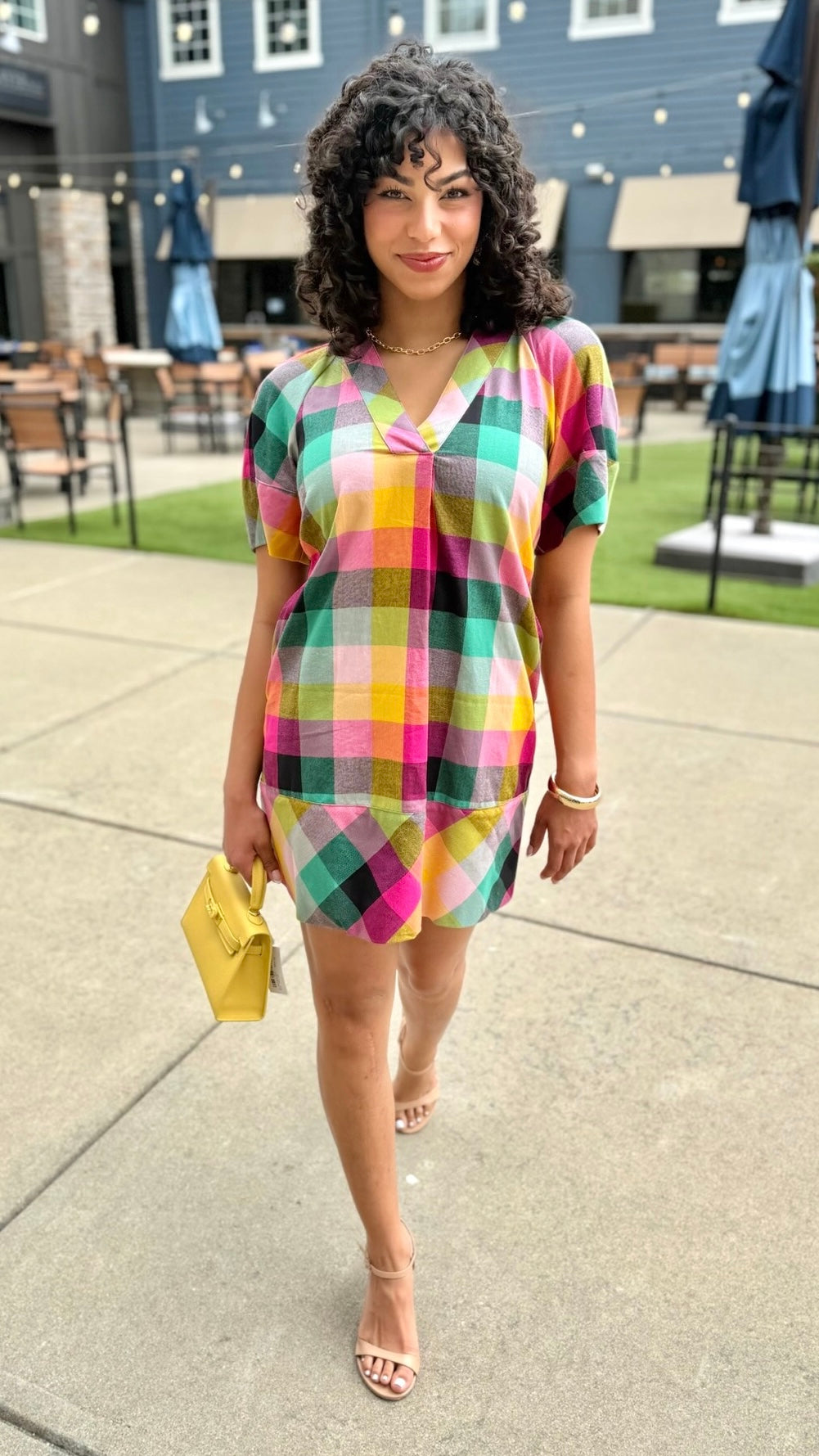 Uncle Frank Checked Shift Dress - Multi
