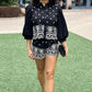 Easton Embroidered Shorts - Black