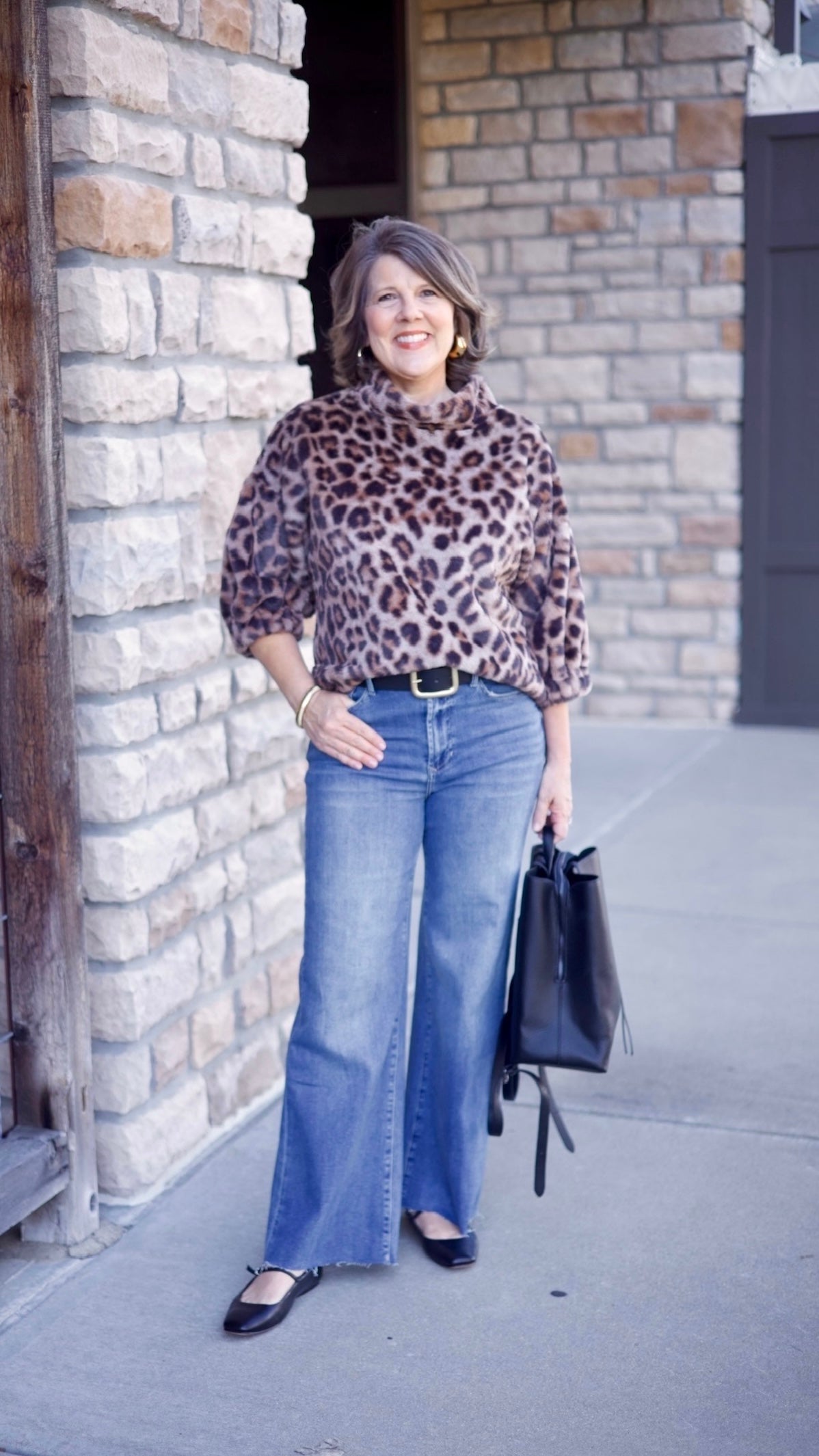 Ivy Jane Leopard Fur Popover