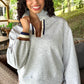 Aaliyah Leisure Quarter Zip - Heather Gray