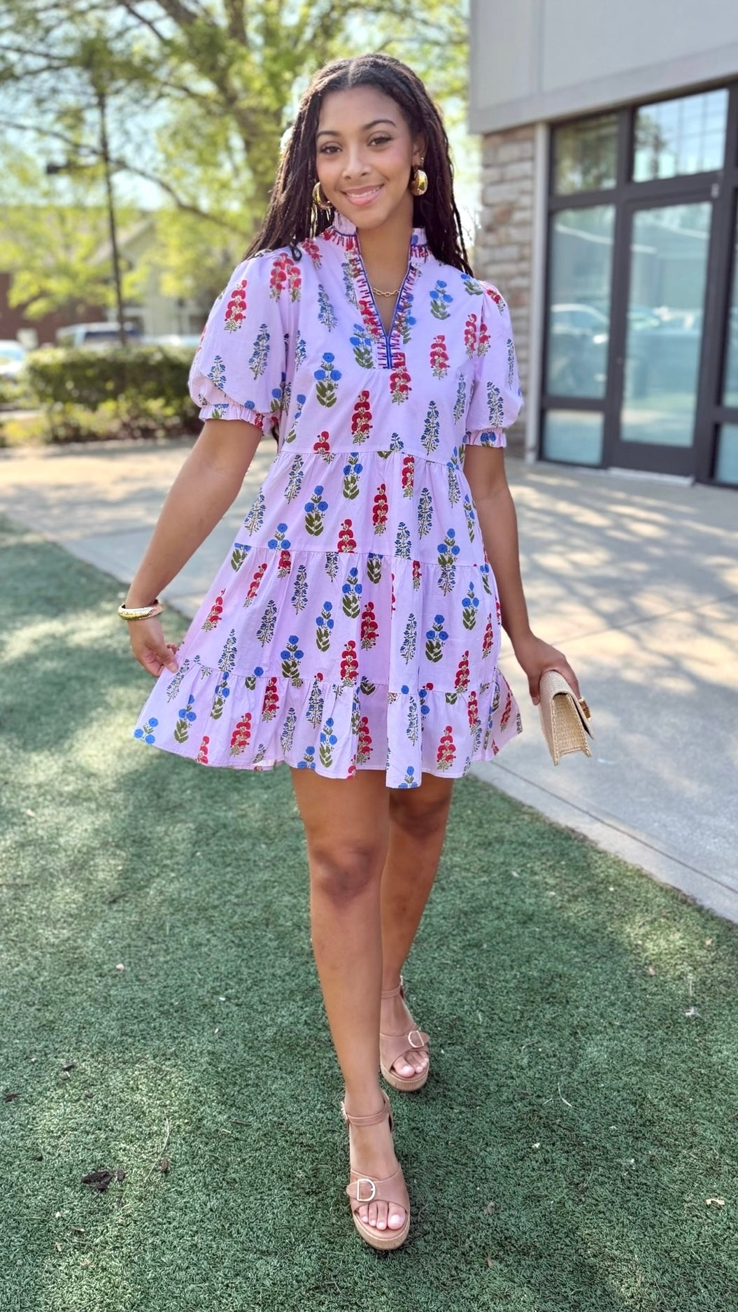 Amelia Short Dress - Lavender