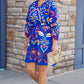 Gia Cobalt Ikat Dress