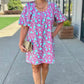 Ivy Jane Big Roses Dress - Fuchsia