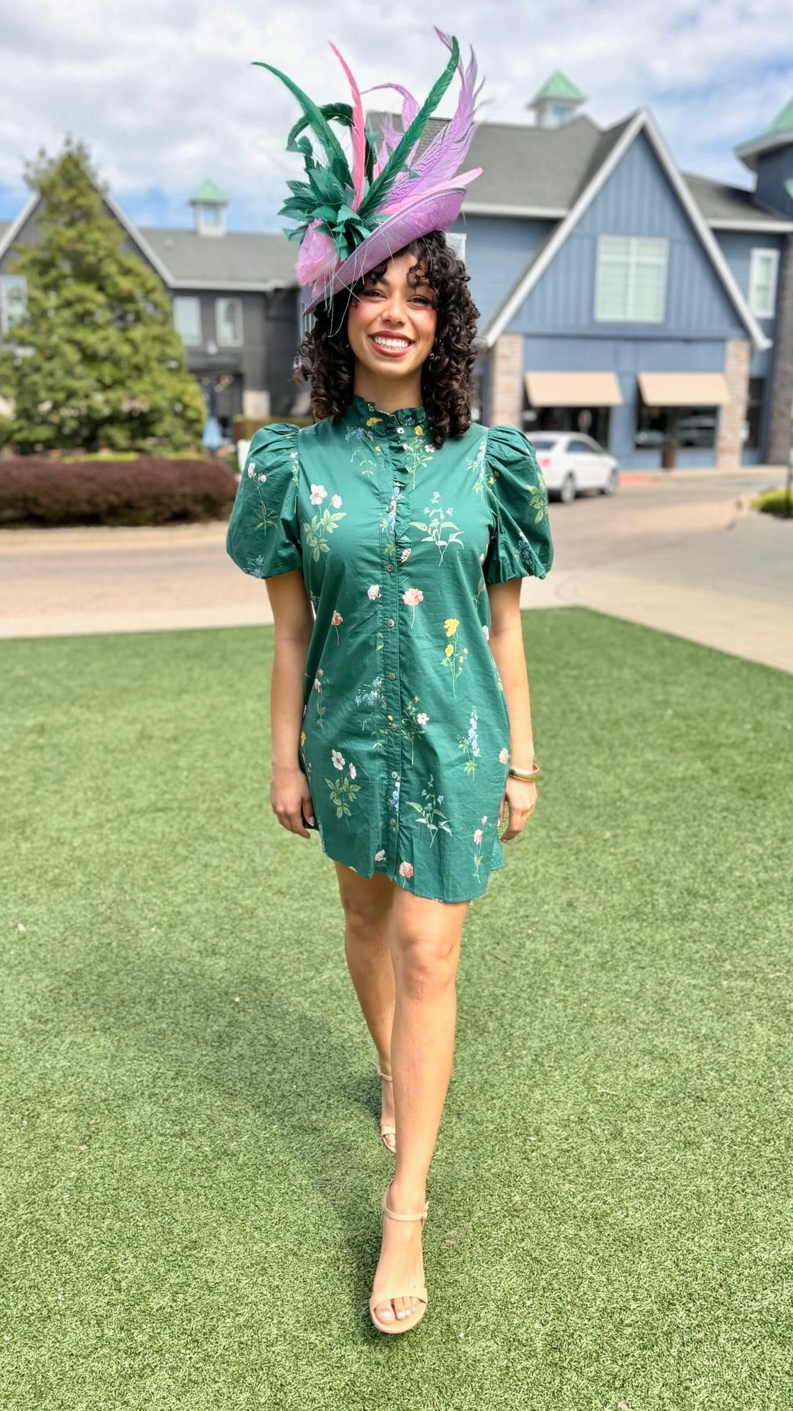 Tessa Floral Dress - Hunter