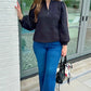 Vienna Quilted Quarter Zip - Black & Plaid