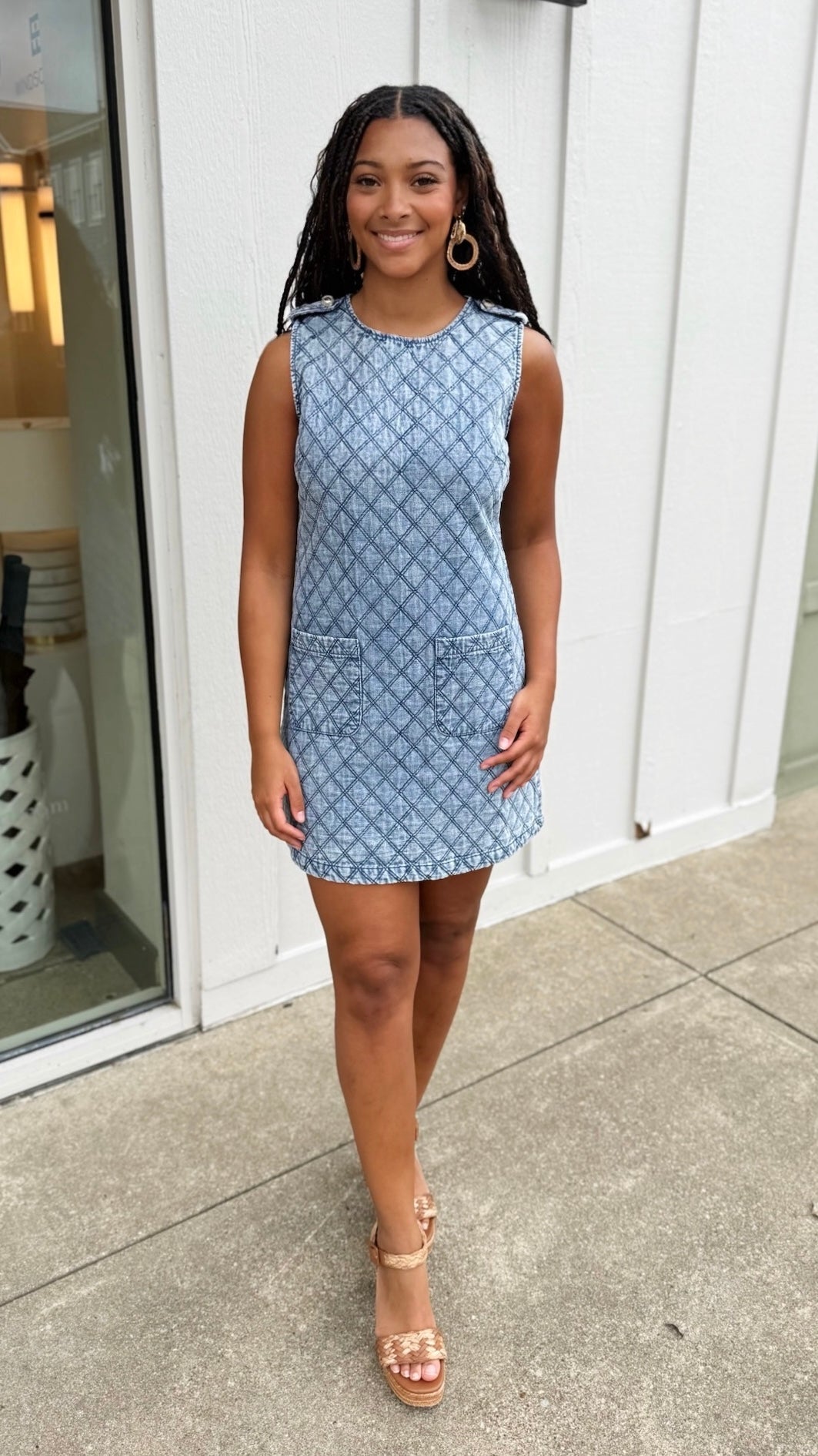 Brielle Diamond Denim Dress