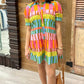 Cannes Button Dress - Multi