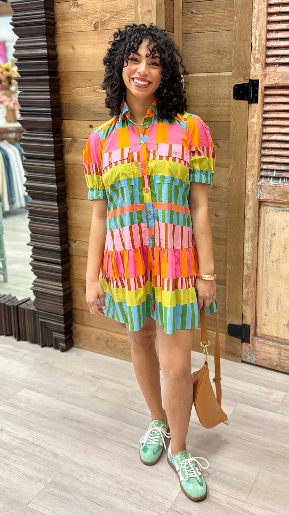 Cannes Button Dress - Multi