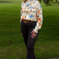 Violetta Smocked Floral Top - Ivory