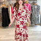 Soleil Floral Dress - Red
